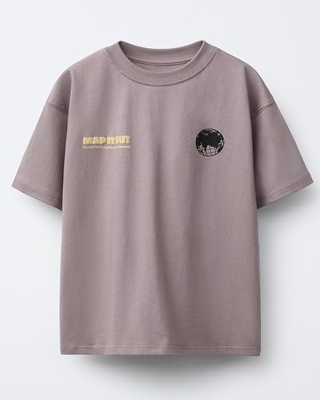 Alan Jones Clothing Boys Oversized Cotton Printed T-Shirt | Round Neck, Short Sleeves, Casual Wear