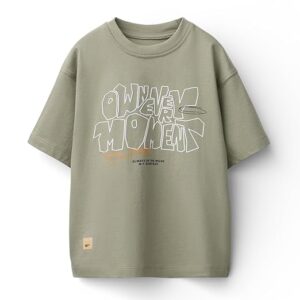 Alan Jones Clothing Boys Oversized Cotton Printed T-Shirt | Round Neck, Short Sleeves, Casual Wear