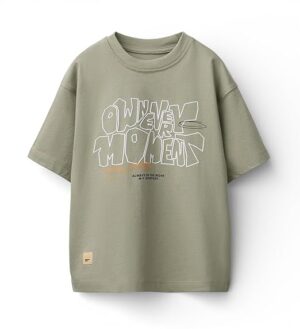 Alan Jones Clothing Boys Oversized Cotton Printed T-Shirt | Round Neck, Short Sleeves, Casual Wear