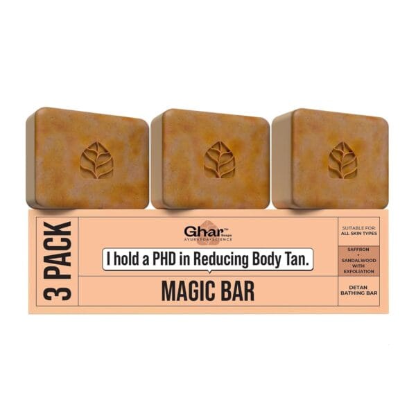 Ghar Soaps Sandalwood & Saffron Magic Bar - tan removal soap Ghar Soaps Sandalwood & Saffron Magic Bar - tan removal soap