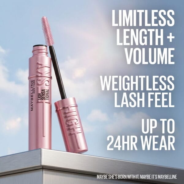 Maybelline Lash Sensational Sky High – Best Lengthening Mascara That Won't Flake