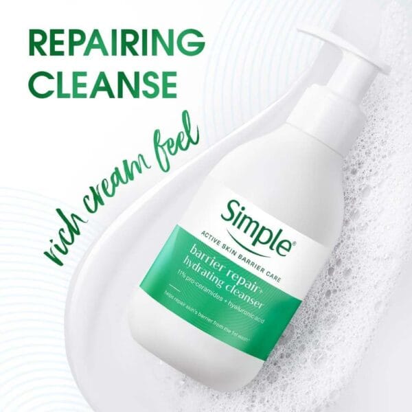 Simple Barrier Repair face wash reducing redness and irritation Simple Barrier Repair face wash reducing redness and irritation