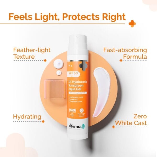 The Derma Co Aqua Gel lightweight water-like texture swatch The Derma Co Aqua Gel lightweight water-like texture swatch