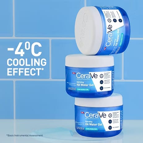 CeraVe Water Gel fast absorption lightweight texture swatch CeraVe Water Gel fast absorption lightweight texture swatch