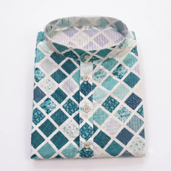 blue kurta for men studio product photography