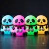 Close up view of cute panda silicone night light