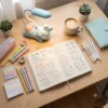 Close up of cute kawaii bunny led desk lamp