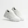 top view details of white chunky sneakers for men