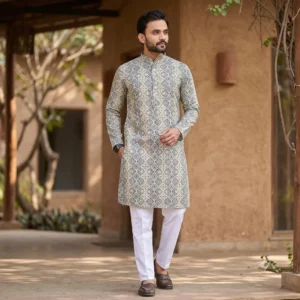 green kurta for men studio product photography