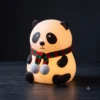 Cute panda silicone night light in kids bedroom